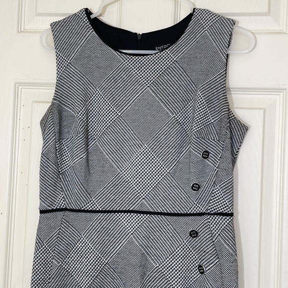 Business Casual Black & White Dress Size 8 - Picture 3 of 6